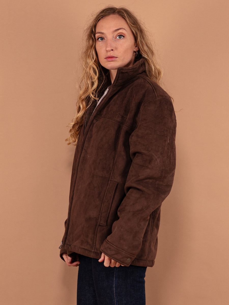 Online Vintage Store 00's Women Faux Sheepskin Jacket Northern Grip