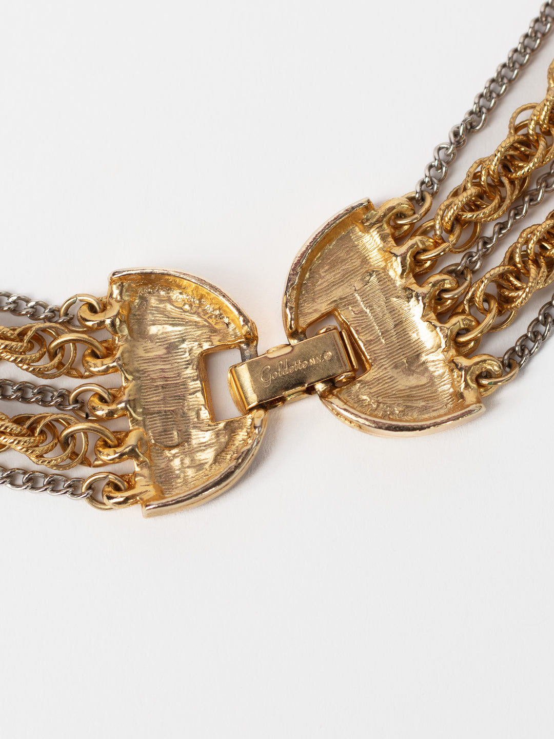 Vintage 60's Goldette NY Signed Multi-Strand Necklace