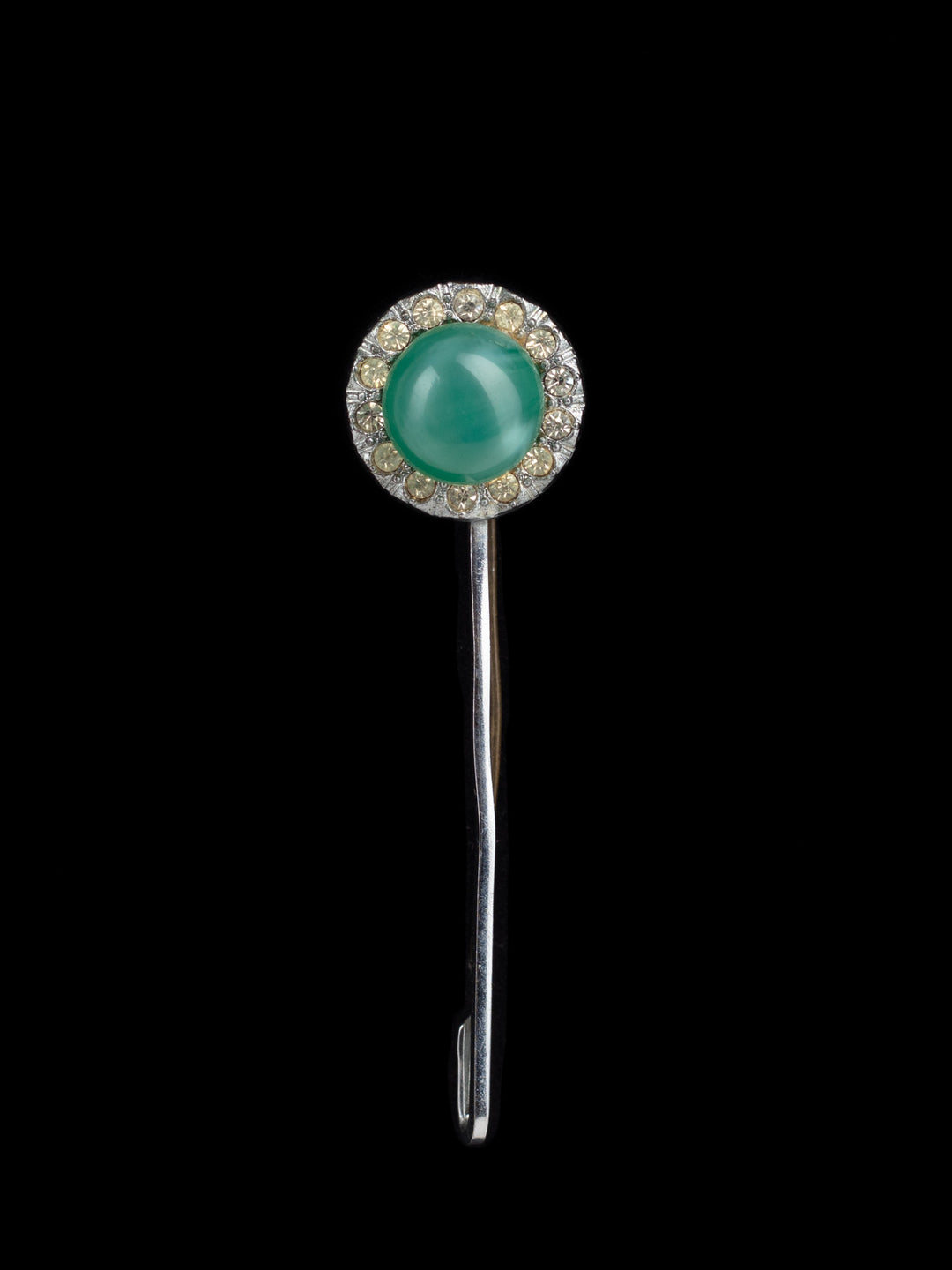 Vintage 30s Art Deco Pin with Rhinestone Halo