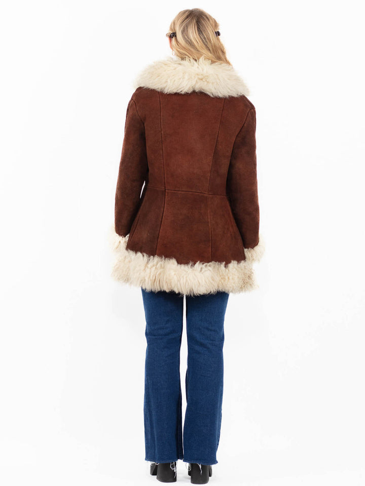 Vintage 70's Penny Lane Sheepskin Coat in Brown
