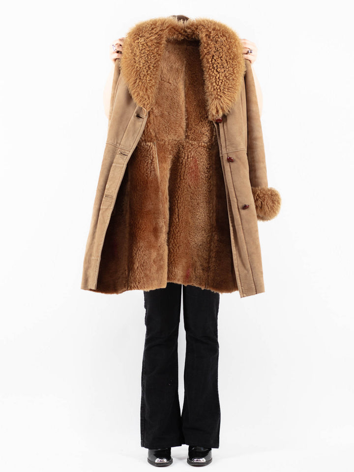 Vintage 70's Women Sheepskin in BeigeV9769
