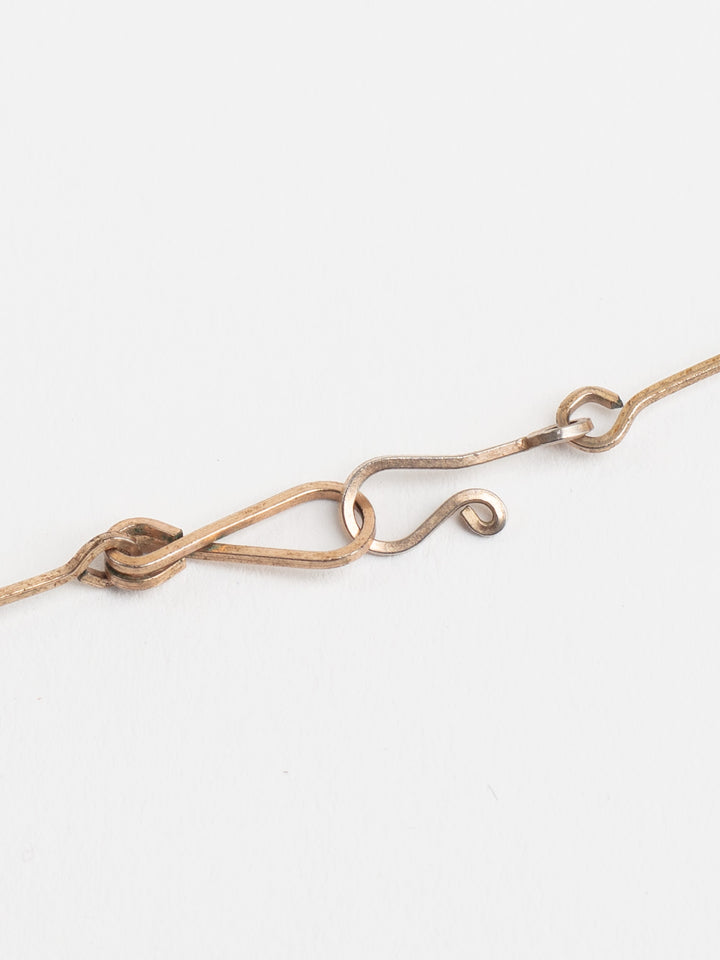 Vintage 40s Faux Pearl Drop Necklace with Delicate Gold-Tone Chain