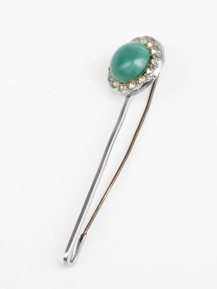 Vintage 30s Art Deco Pin with Rhinestone Halo