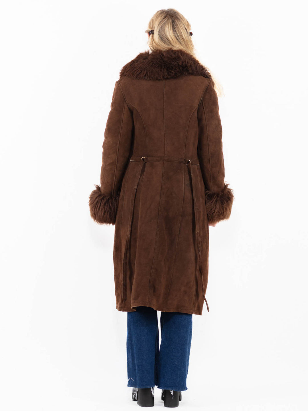 Vintage 70's Penny Lane Sheepskin Coat in Brown