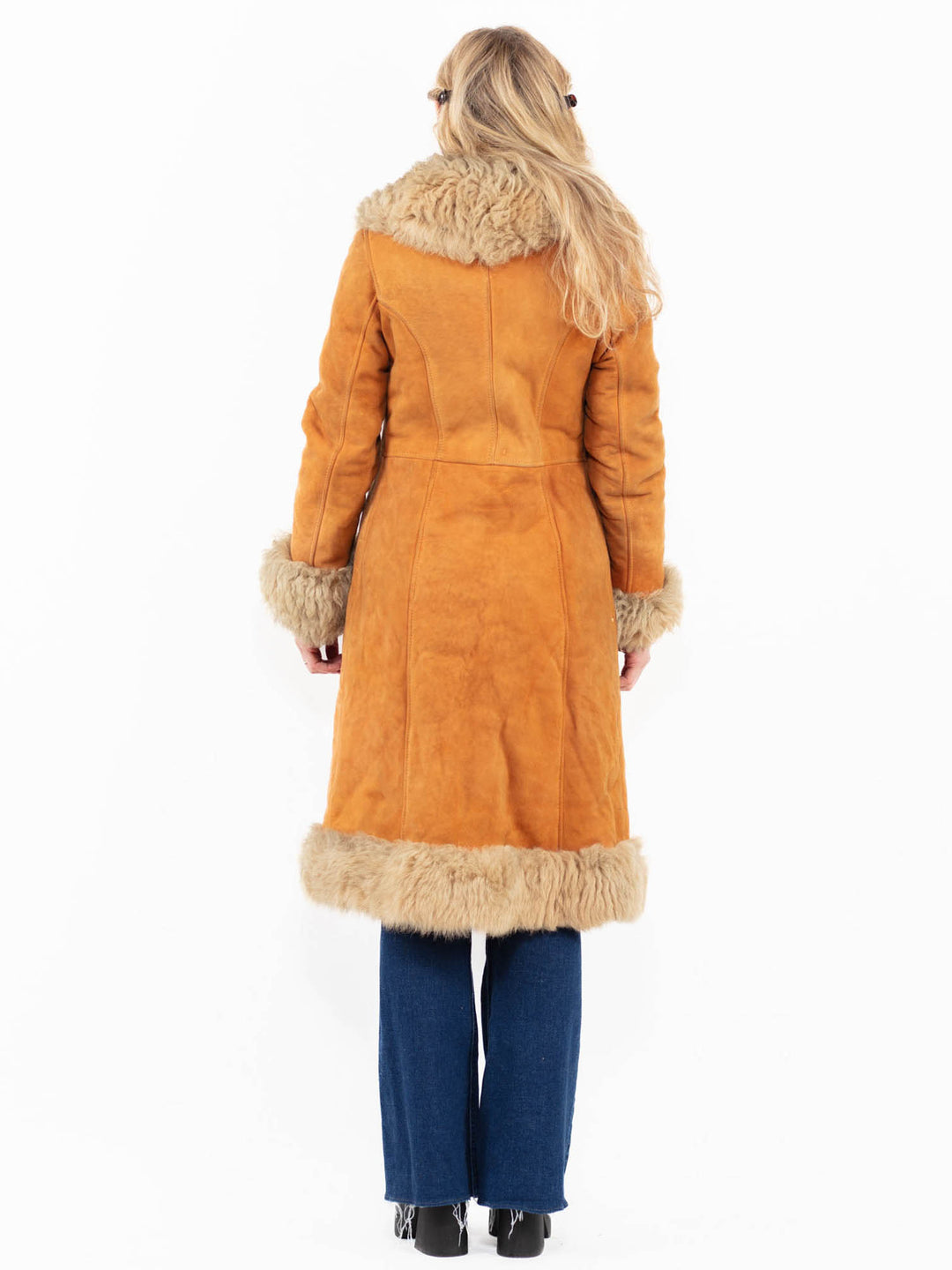 Vintage 70's Penny Lane Sheepskin Coat in Brown
