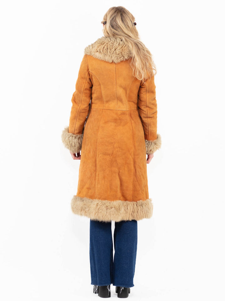 Vintage 70's Penny Lane Sheepskin Coat in Brown