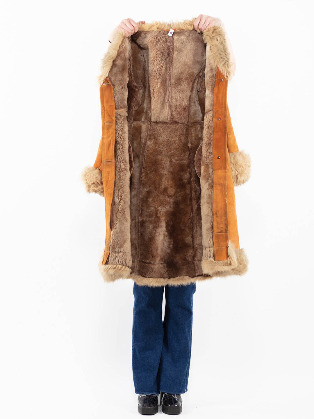 Vintage 70's Penny Lane Sheepskin Coat in Brown