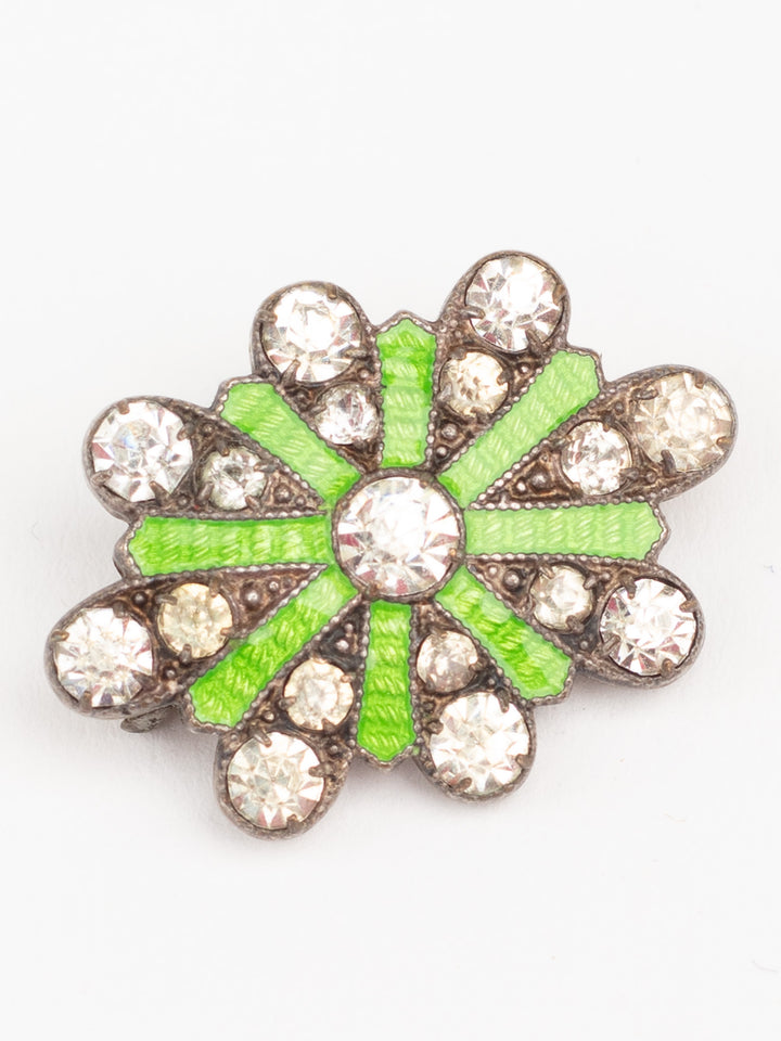 Vintage 30s Art Deco Geometric Starburst Brooch