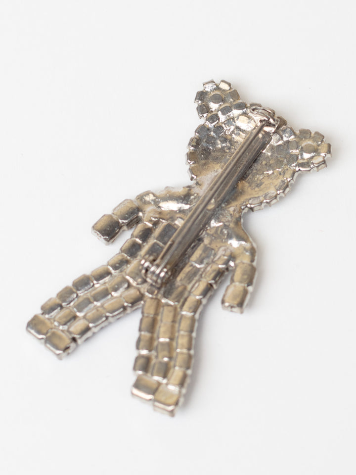 Vintage 90's Sparkly Teddy Bear Brooch