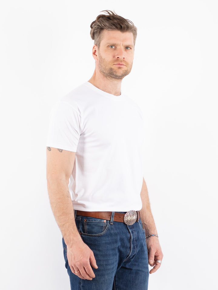 Thick Cotton Basic T-Shirt in White
