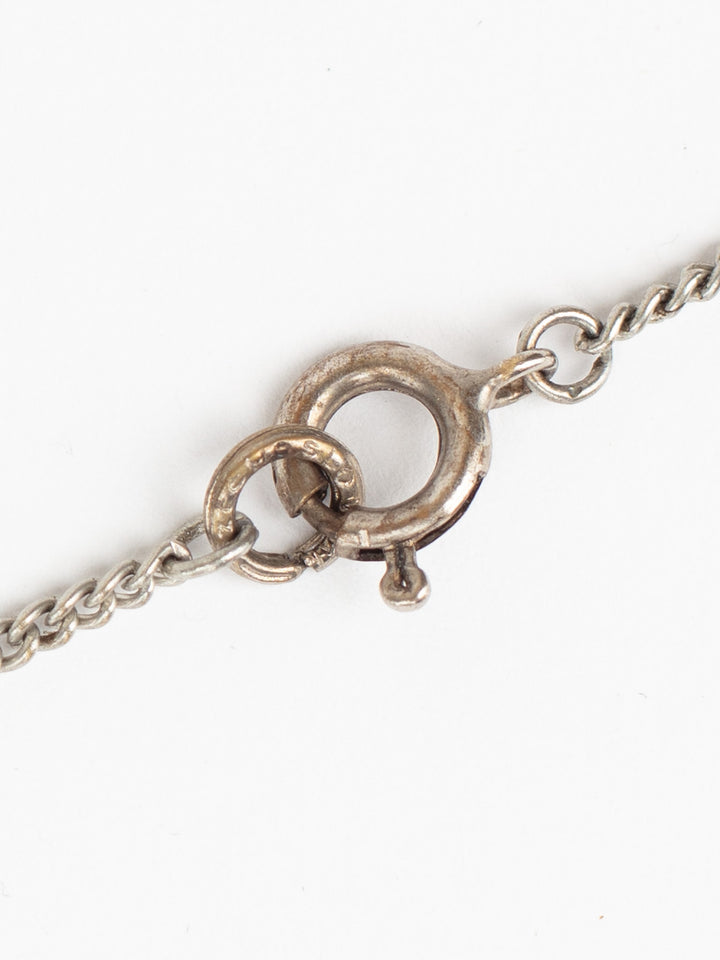 Vintage Art Deco Style Necklace with Pink Crystal Drops