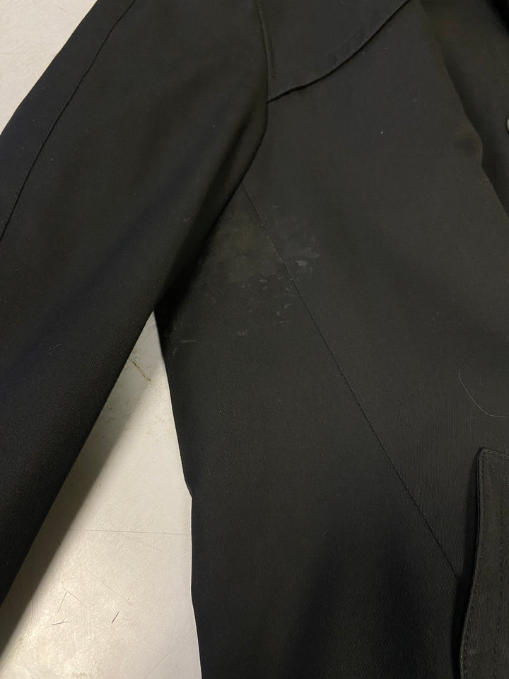 Vintage 70's Men Trench Coat in BlackZ1242