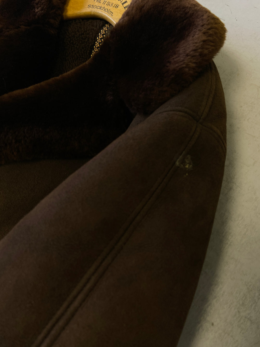 Vintage 70's Men Sheepskin Coat in BrownZ461