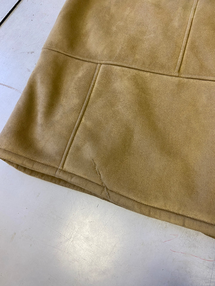 Vintage Men Faux Sheepskin Coat in BeigeZ1540