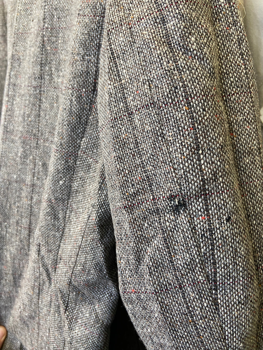 Vintage 90's Men Wool Blazer Jacket in Gray