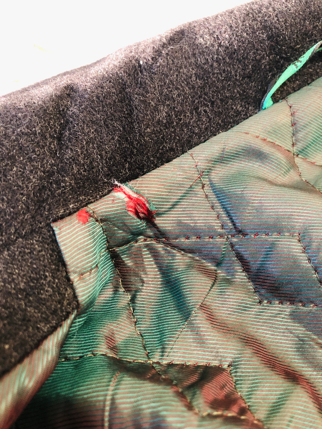 Vintage 90's Men Cashmere Wool Blend Parka Coat in Dark Grey - NorthernGrip