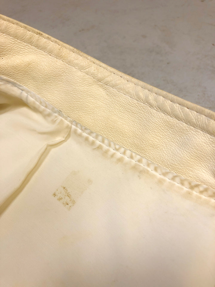 Vintage 80's Women Faux Leather Jacket in White - NorthernGrip