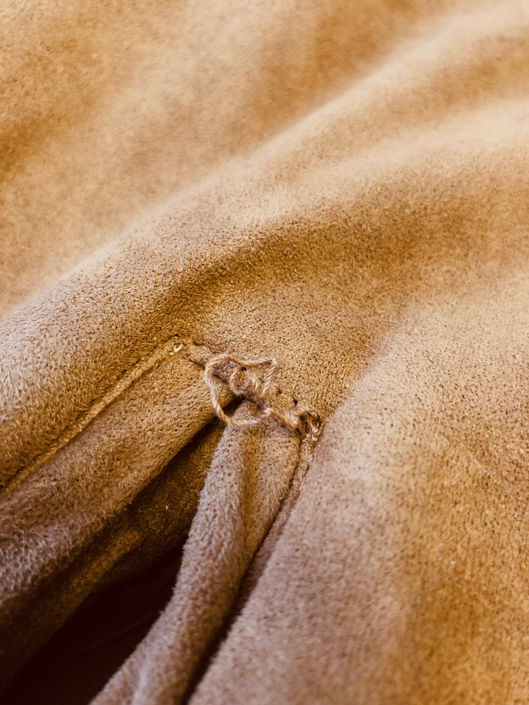 Vintage 90's Men Sherpa Lined Jacket in Light Brown - NorthernGrip