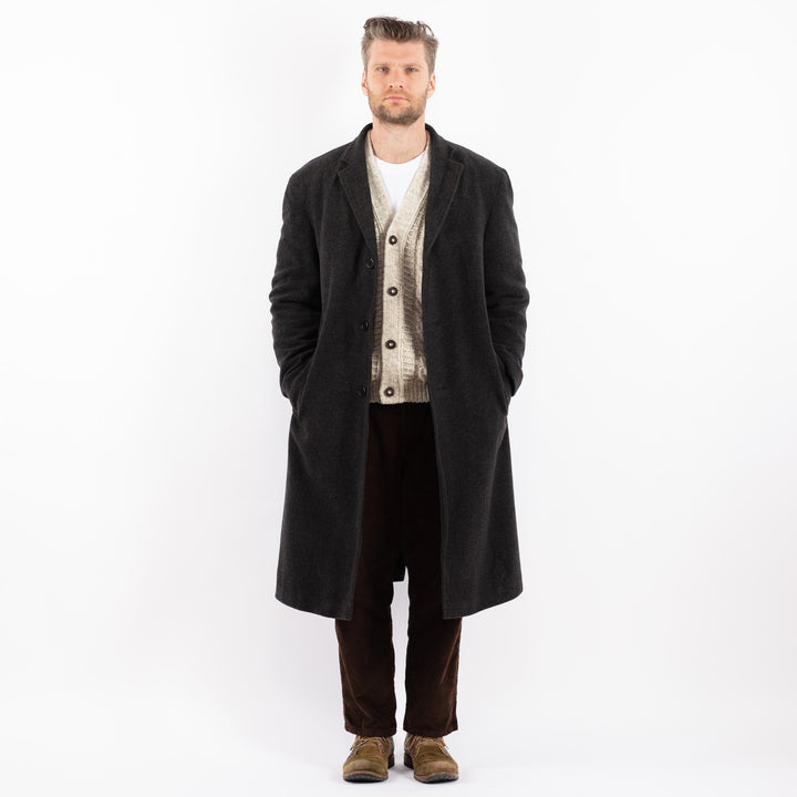Vintage 90's Men Wool Blend Coat in GrayZ1600