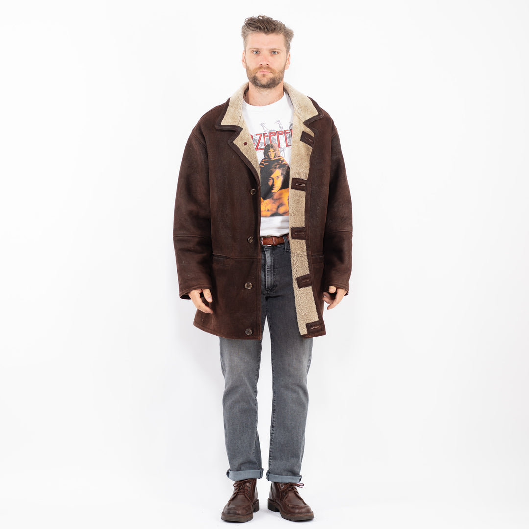 Vintage 90's Men Sheepskin in BrownZ2258