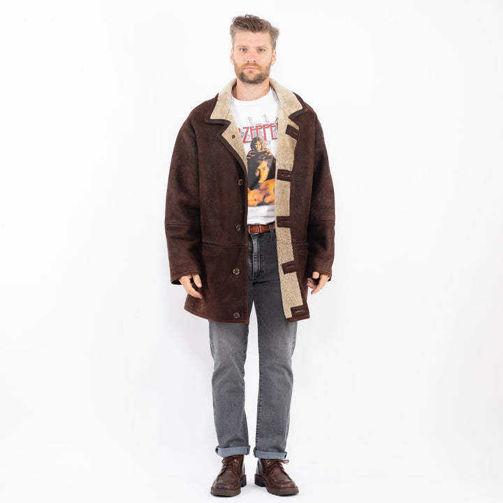 Vintage 90's Men Sheepskin in BrownZ2258