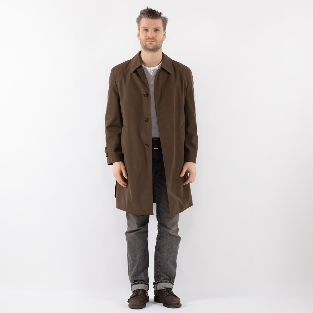 Vintage 70's Men Mac Coat in BrownZ1091