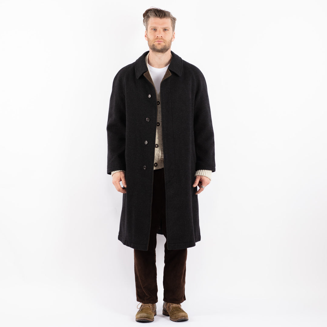 Vintage 90's Men Wool Coat in GrayZ1586