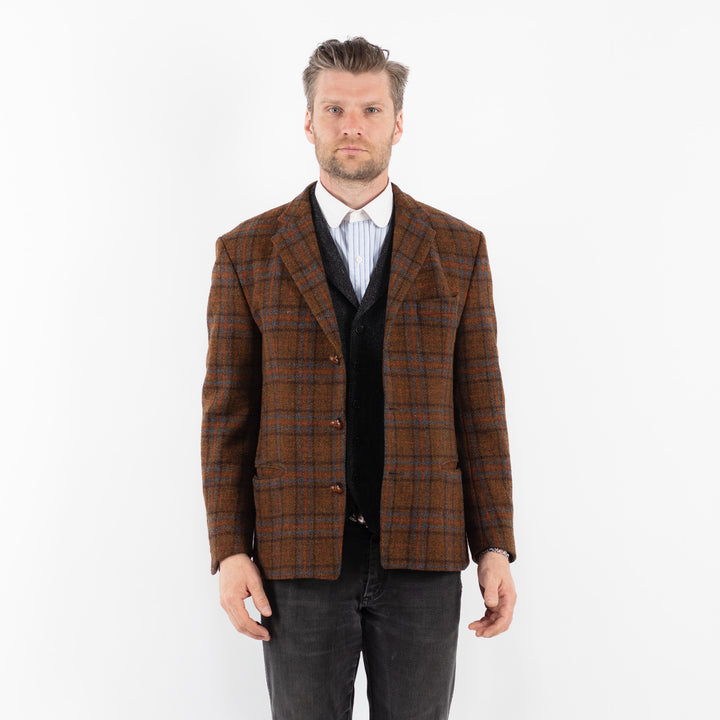 Vintage 90's Men Harris Tweed Jacket in BrownZ1716