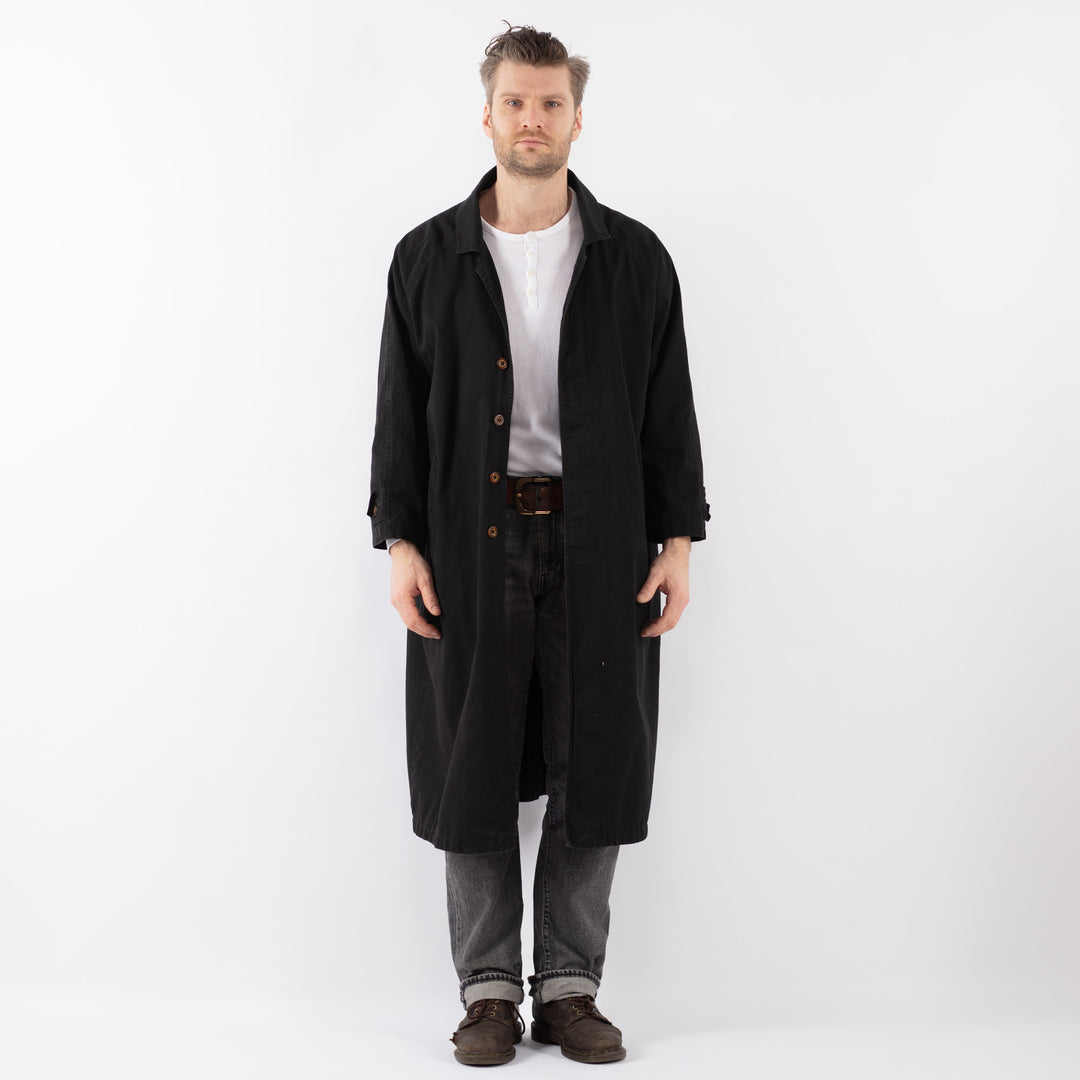 Vintage 90's Men Mac Coat in BlackZ1095