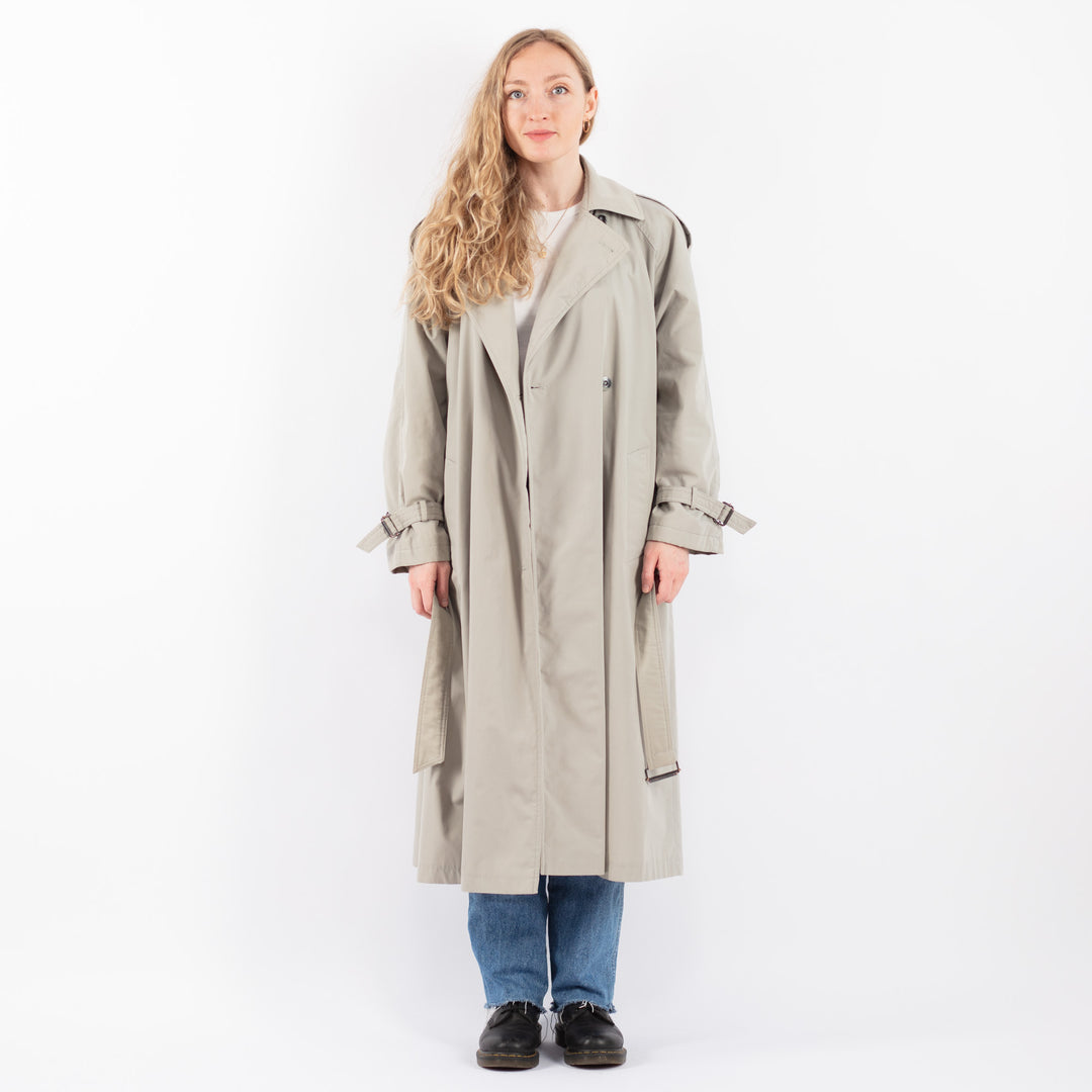 Vintage 90's Women Trench Coat in GrayV9441