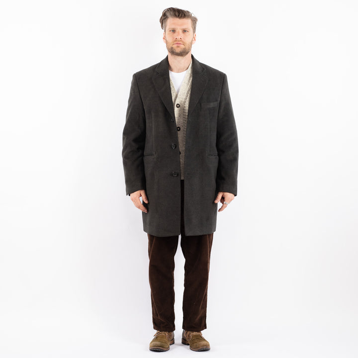 Vintage 00's Men Polyester Blend Coat in GrayZ1609