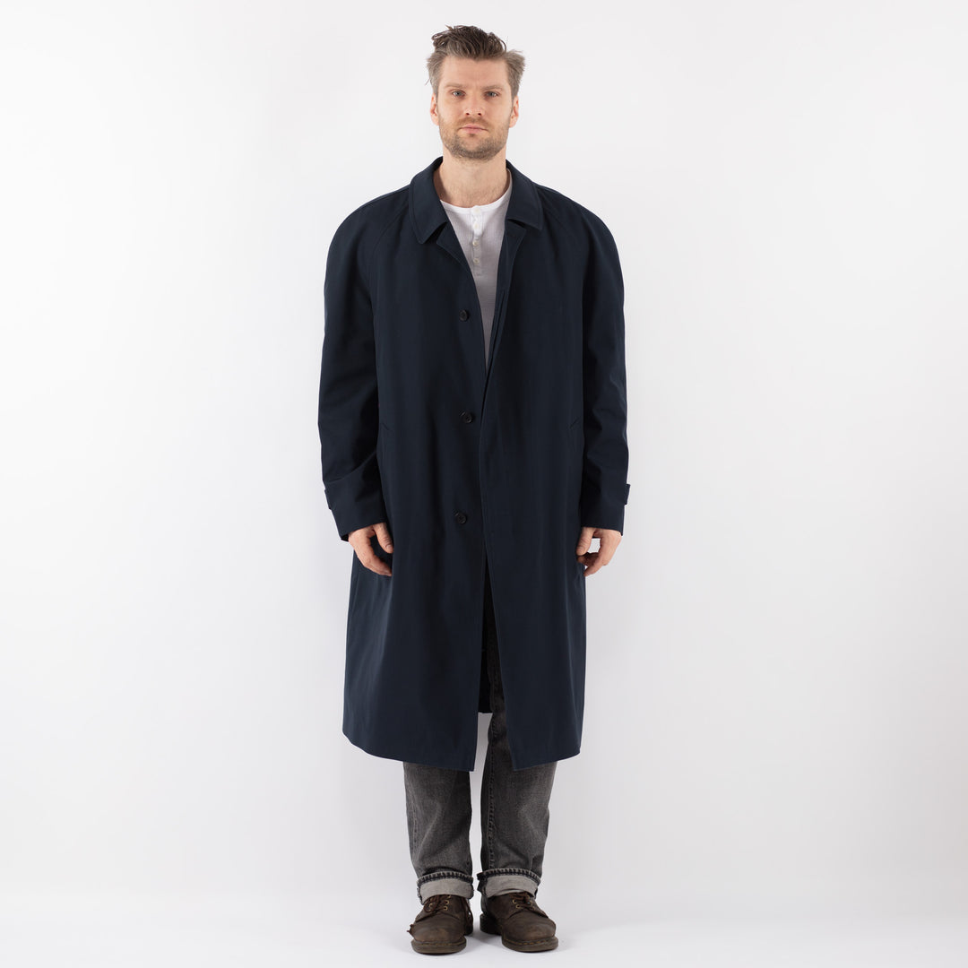 Vintage 70's Men Mac Coat in BlueZ1098