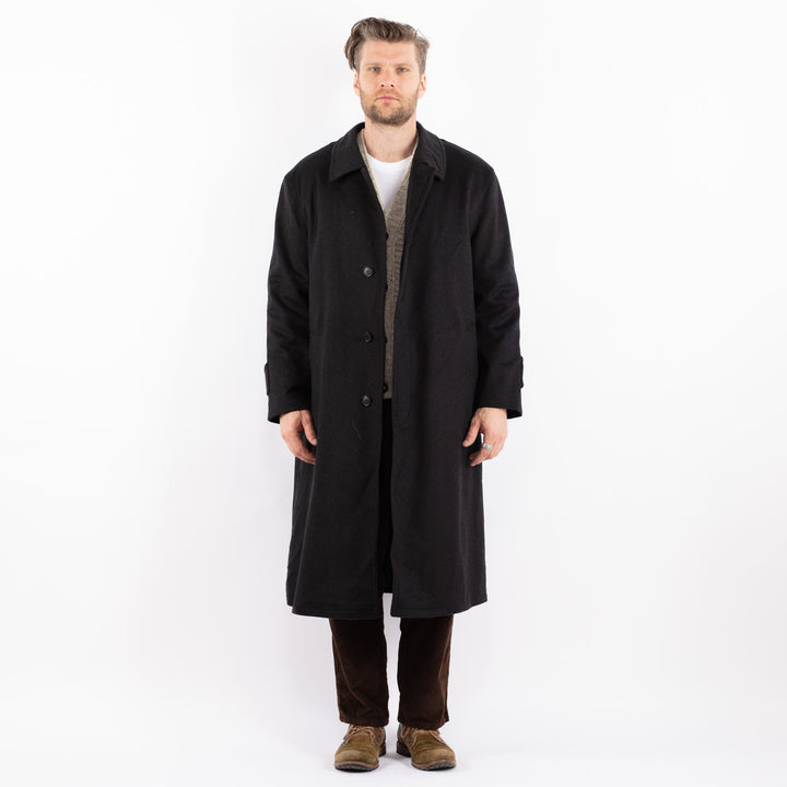 Vintage 80's Men Wool Blend Coat in GrayZ1610