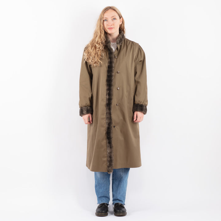 Vintage 70's Women Mac Coat in BrownV9444