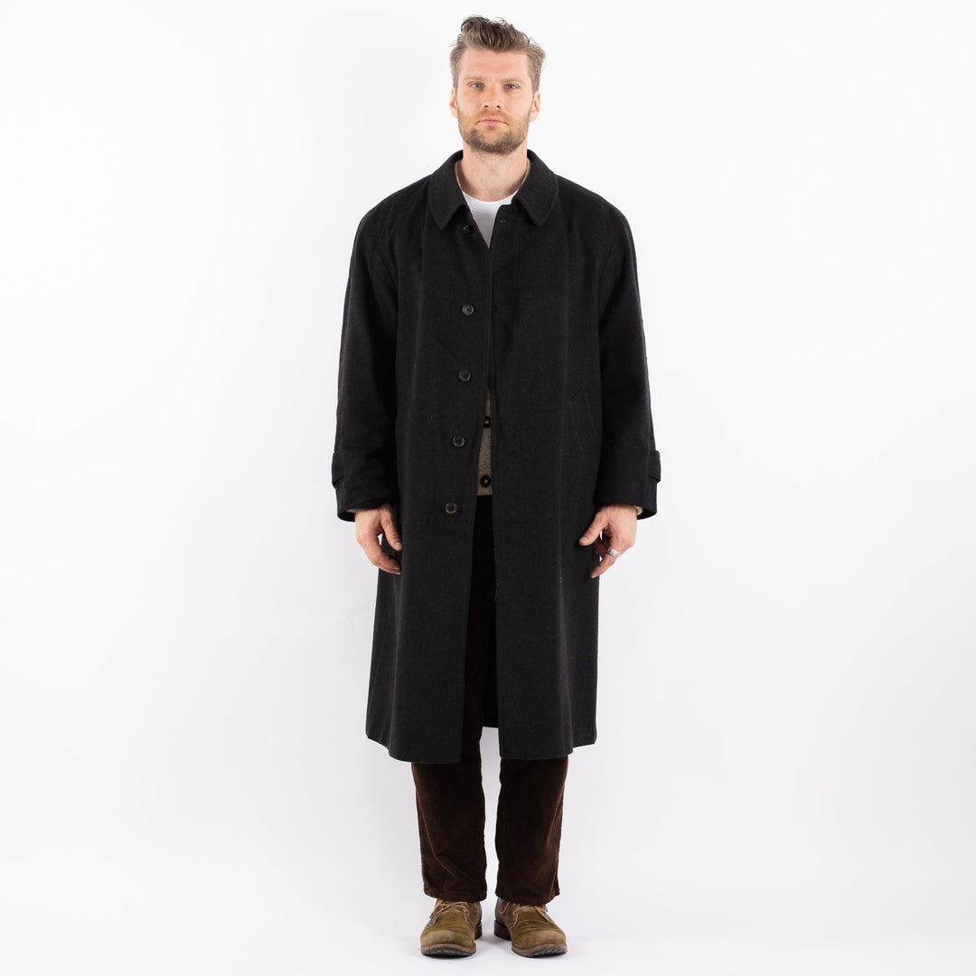 Vintage 80's Men Wool Blend Coat in GrayZ1611