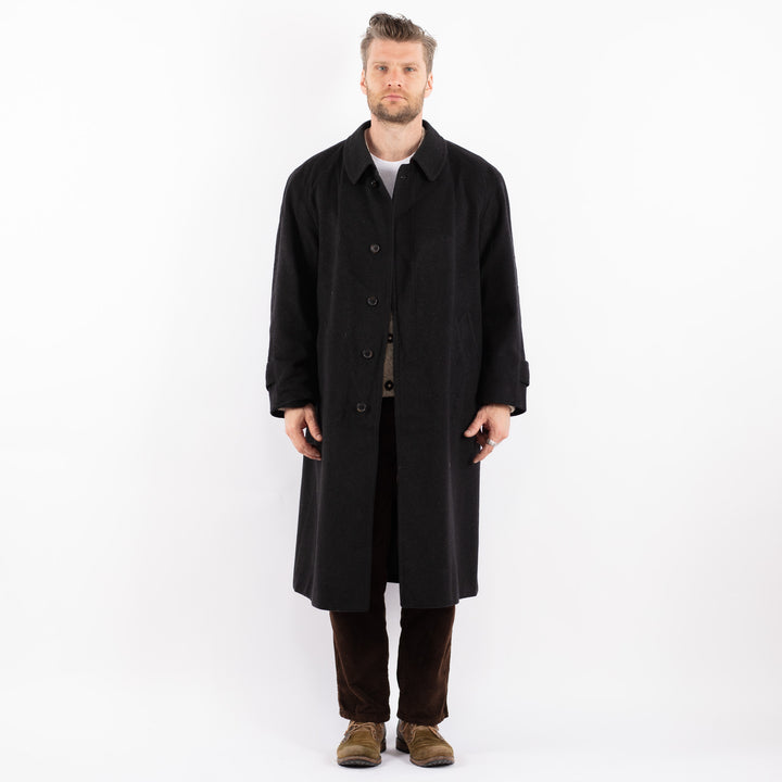 Vintage 80's Men Wool Blend Coat in GrayZ1611