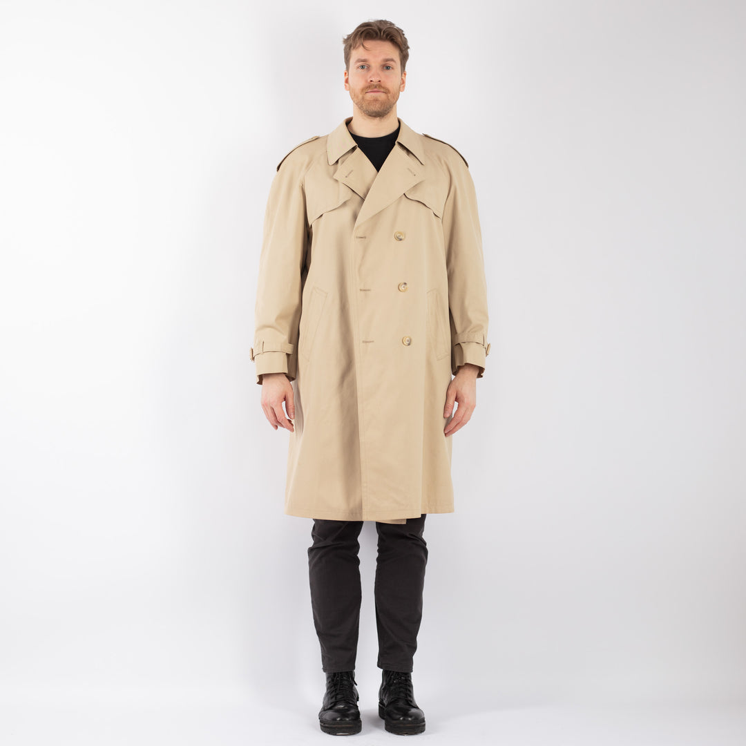 Vintage 70's Men Trench Coat in BeigeZ1248