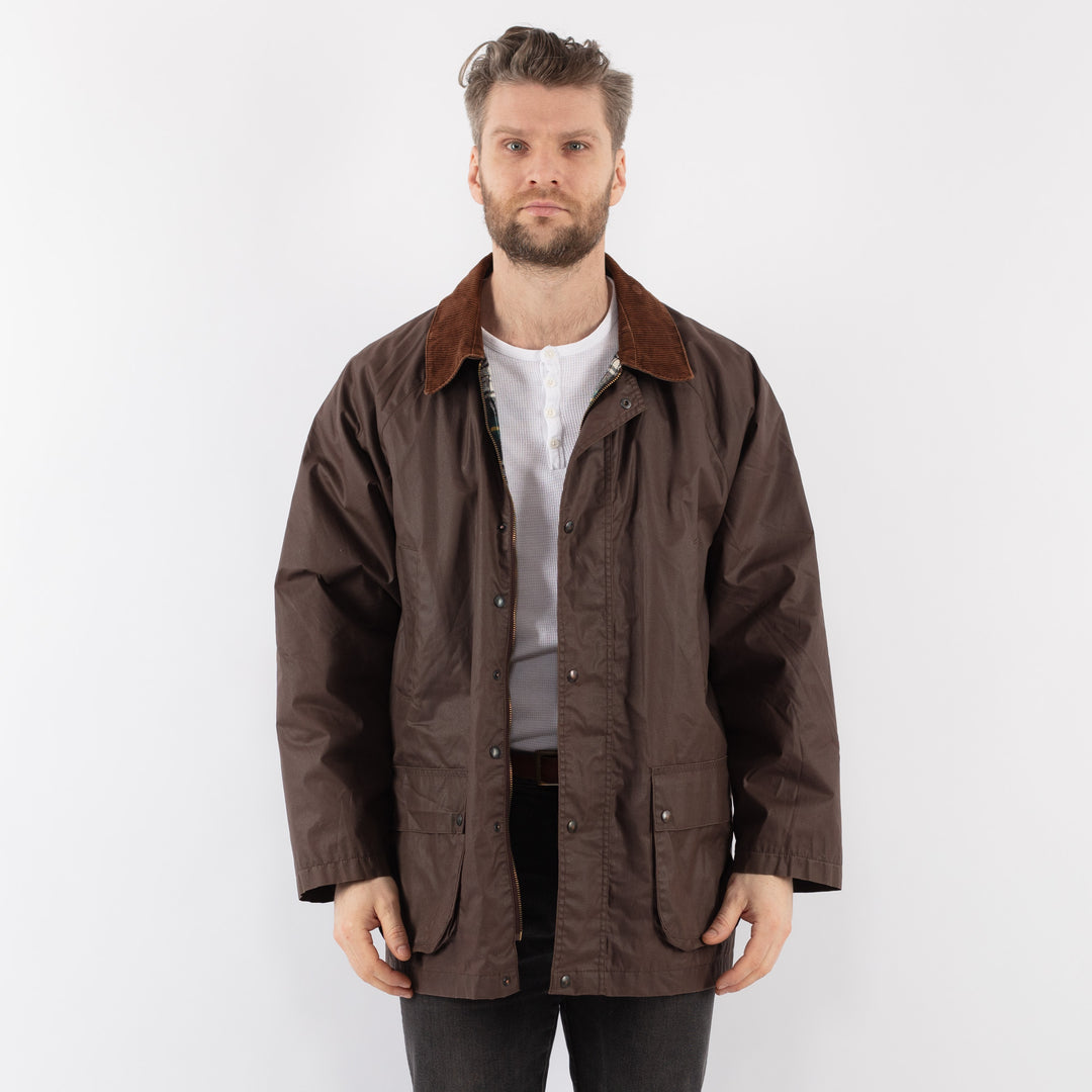 Vintage 90's Men Cotton Jacket in BrownZ893