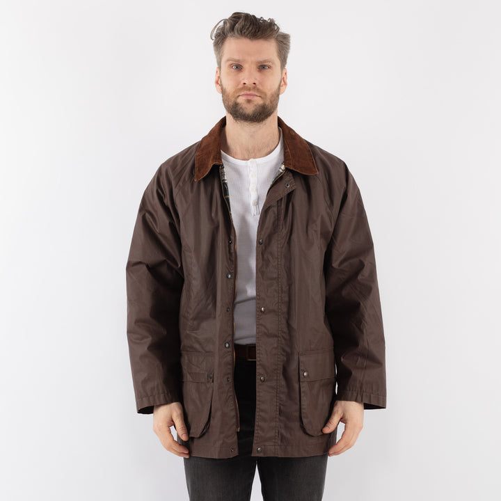 Vintage 90's Men Cotton Jacket in BrownZ893