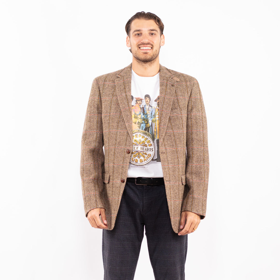 Vintage 90's Men Harris Tweed Jacket in BeigeZ2164
