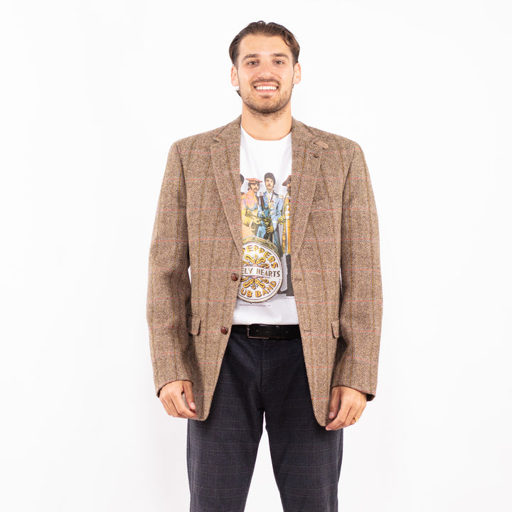 Vintage 90's Men Harris Tweed Jacket in BeigeZ2164