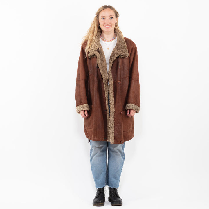 Vintage 90's Women Sheepskin in BrownA0254