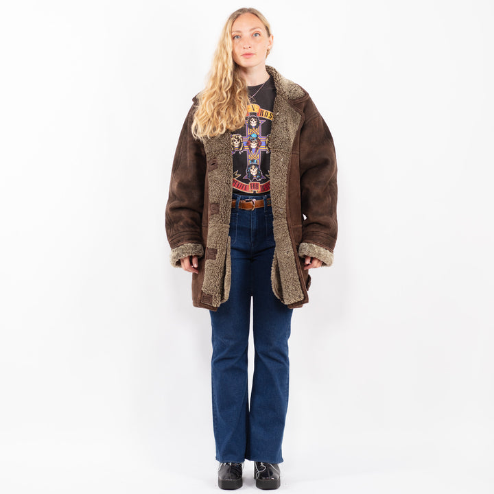 Vintage 90's Women Sheepskin in BrownA0359