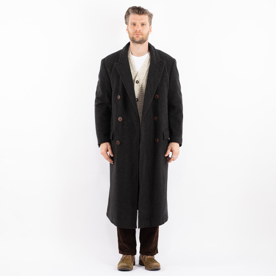 Vintage 90's Men Wool Blend Coat in GrayZ1617