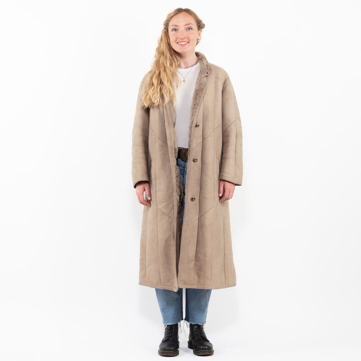 Vintage 80's Women Sheepskin in BeigeA0256