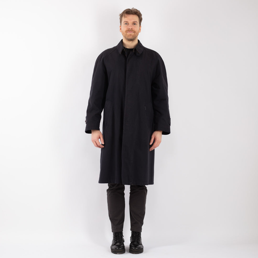 Vintage 90's Men Mac Coat in BlueZ1255