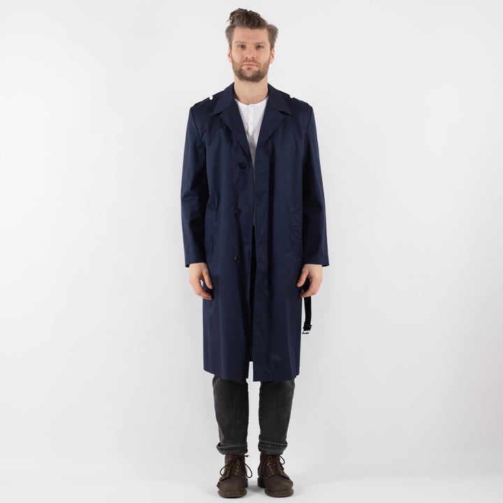 Vintage 70's Men Trench Coat in BlueZ802