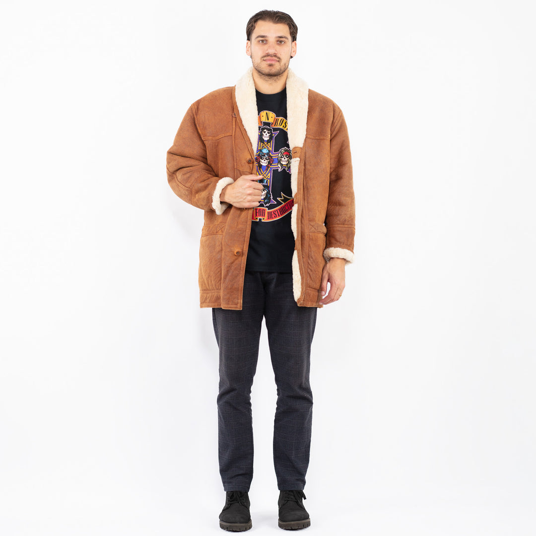 Vintage 80's Men Sheepskin in BrownZ2372