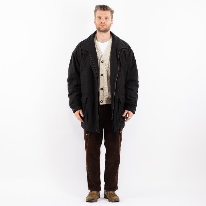 Vintage 90's Men Wool Blend Coat in GrayZ1627