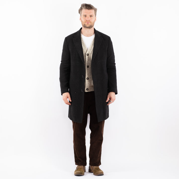 Vintage 90's Men Wool Blend Coat in GrayZ1629